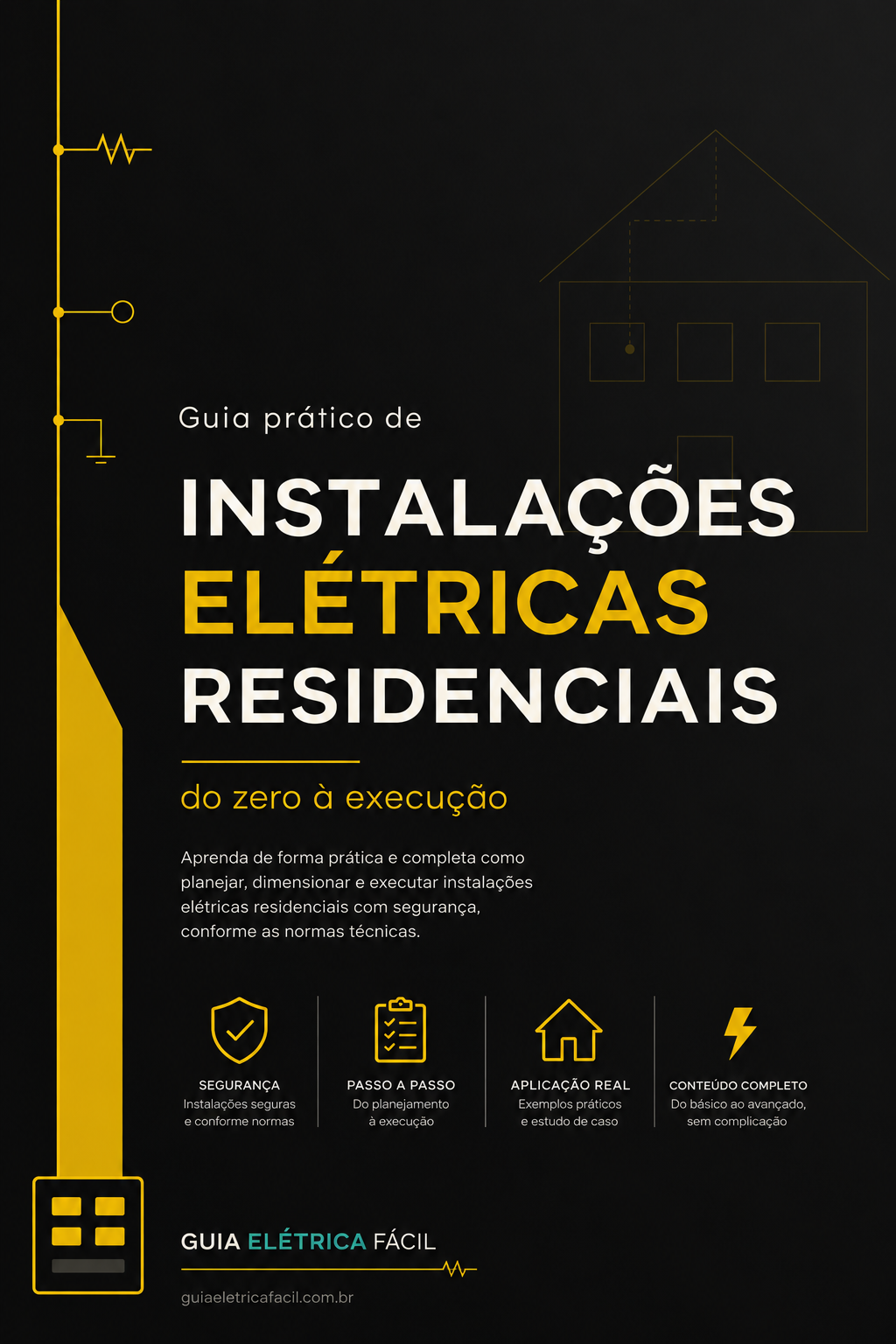 Capa do e-book Guia Prático de Instalações Elétricas Residenciais